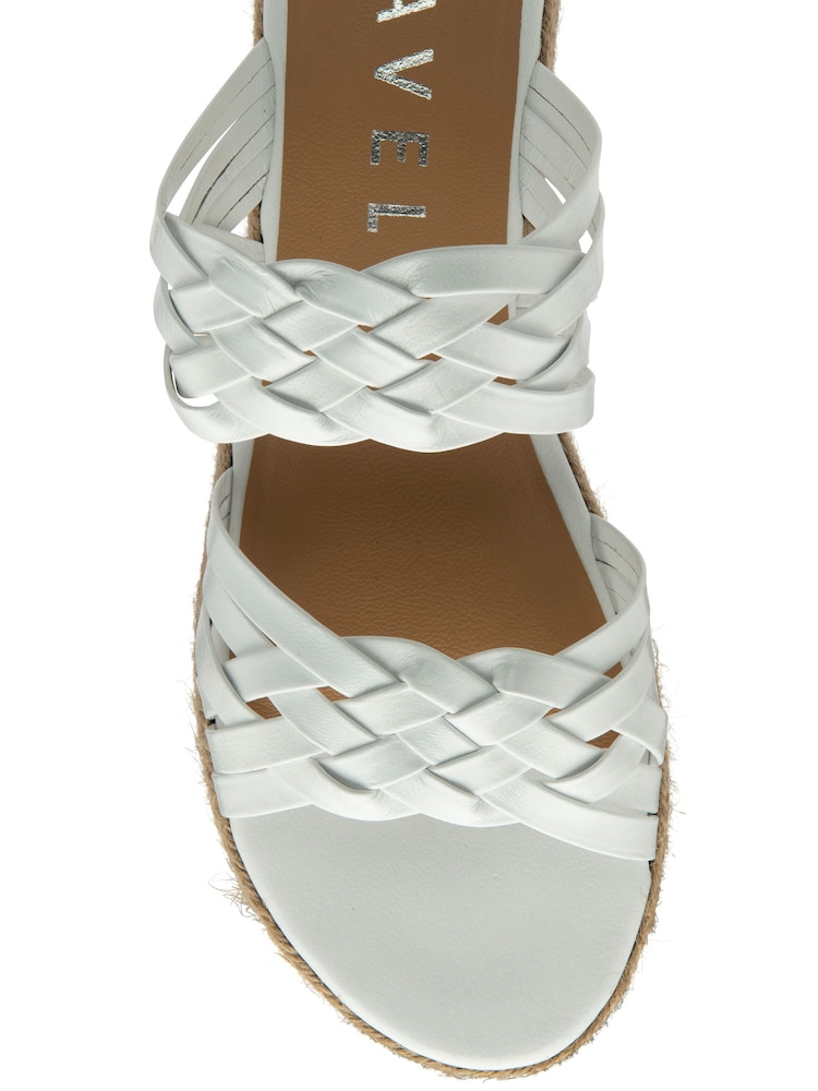 Ravel White Flat Mule Sandals - Image 4 of 4