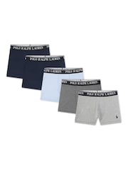 Polo Ralph Lauren Blue Cotton Boxer Briefs 5 Pack - Image 1 of 5