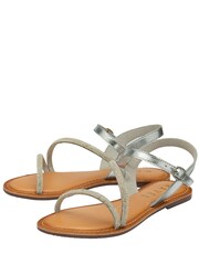 Ravel Silver Flat Leather Gem Sandals - Image 2 of 4
