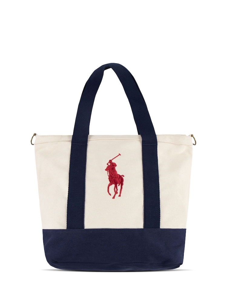 Polo Ralph Lauren White Pony Tote Bag - Image 1 of 7 Polo Ralph Lauren White Pony Tote Bag - Image 1 of 7