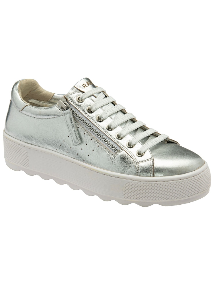 Ravel Silver Zip Up Casual Trainers - Image 1 of 4