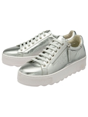 Ravel Silver Zip Up Casual Trainers - Image 2 of 4
