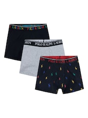 Polo Ralph Lauren Black Cotton Boxer Briefs 3 Pack - Image 1 of 8