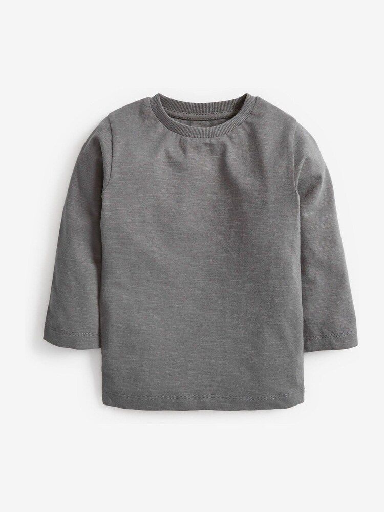 Black/White 5 Pack Long Sleeve T-Shirts (3mths-7yrs) - Image 5 of 7