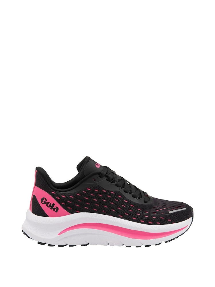 Schwarz - Gola Alzir Damen Speed Laufschuhe mit Netzstoff und Schnürverschluss - Bild 1 von 5 Schwarz - Gola Alzir Damen Speed Laufschuhe mit Netzstoff und Schnürverschluss - Bild 1 von 5