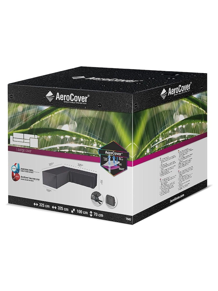 Pacific Grey Garden Lounge Set Breathable Rip Proof L Shape Aerocover - Image 2 of 3