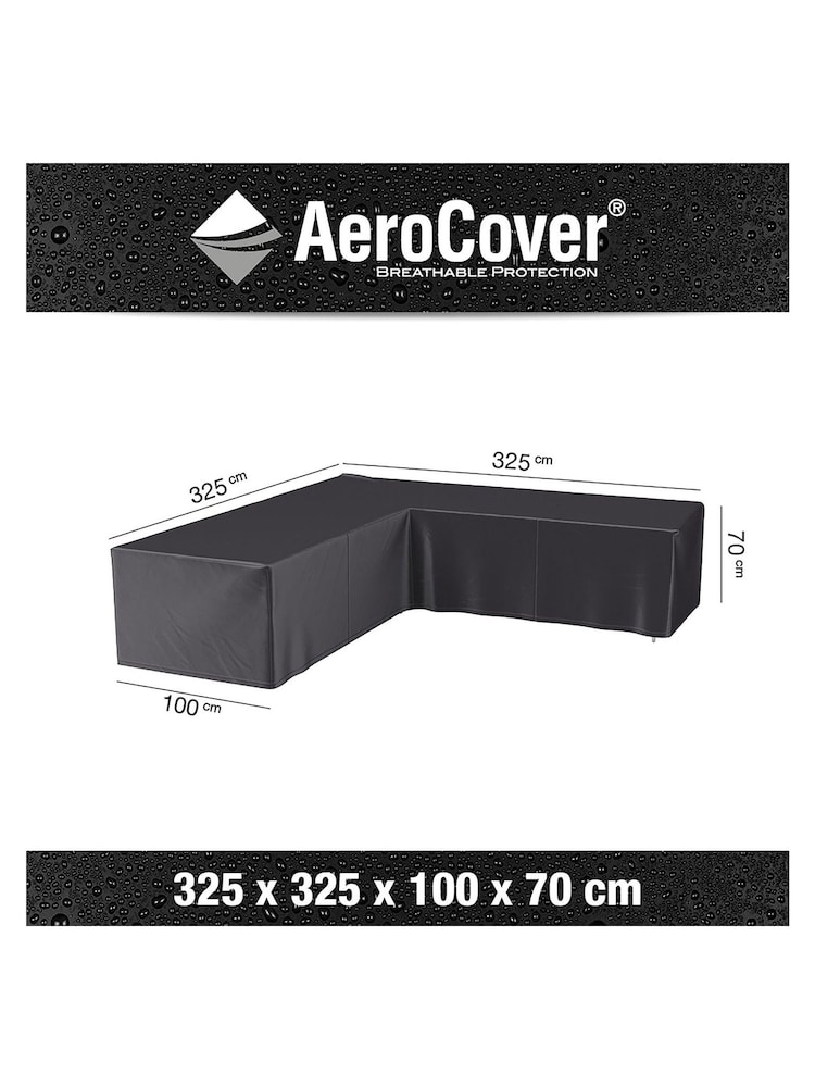 Pacific Grey Garden Lounge Set Breathable Rip Proof L Shape Aerocover - Image 3 of 3