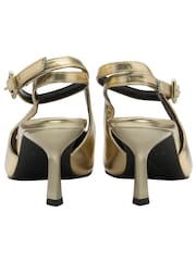 Ravel Gold Pointed Toe Court Shoes - Image 3 of 4