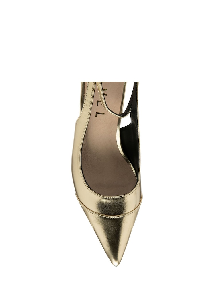 Ravel Gold Pointed Toe Court Shoes - Image 4 of 4