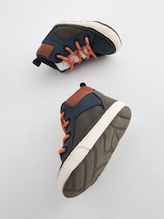 Navy Blue Colourblock Warm Lined Lace-Up Baby Boots (0-24mths) - Image 5 of 5