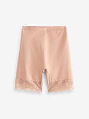 Black / Praline Nude Tummy Control Light Shaping Lace Back Shorts 2 Pack - Image 5 of 6