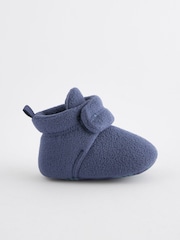 Blue Fleece Cosy Wrap Baby Slipper Boots (0-2mths) - Image 3 of 5