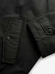 Black Short Padded Raincoat - Image 10 of 10