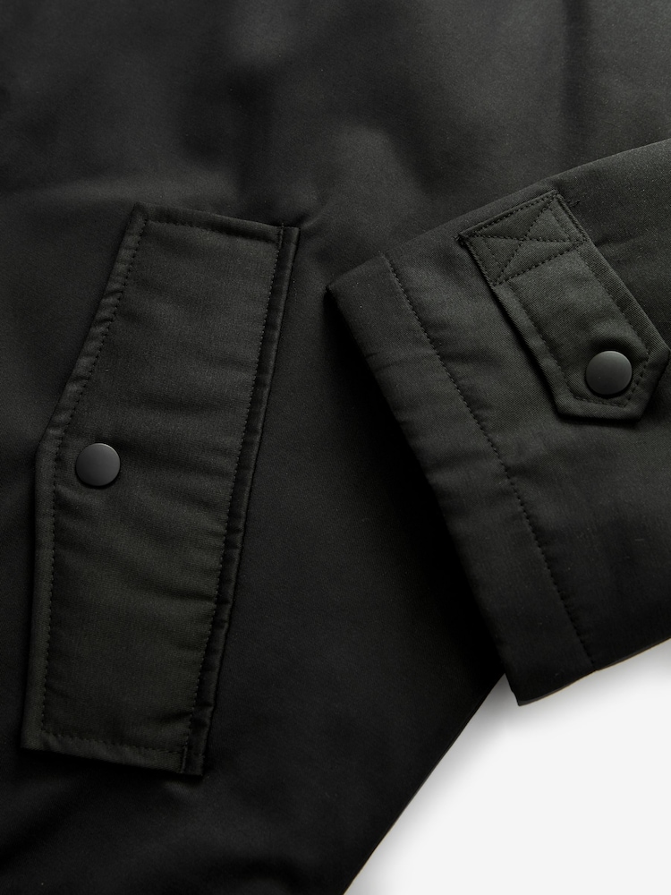 Black Short Padded Raincoat - Image 10 of 10