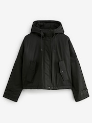 Black Short Padded Raincoat - Image 7 of 10