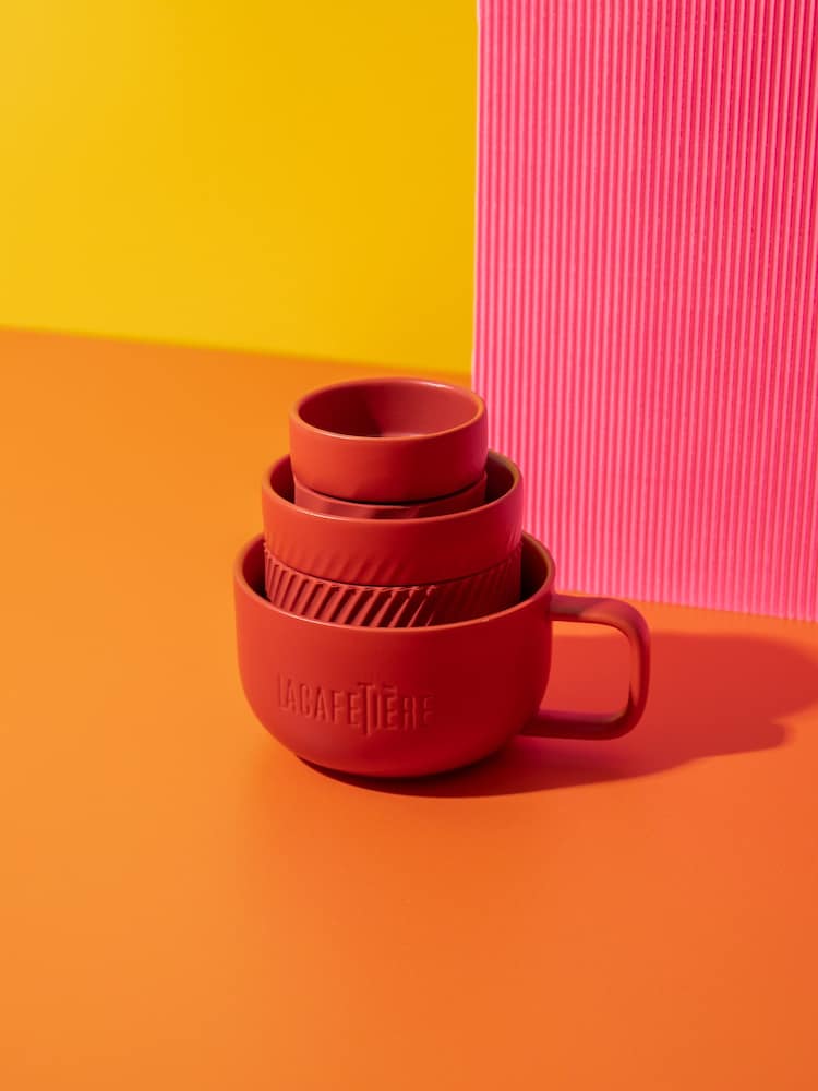 La Cafetière Red Family Mug Set - Image 2 of 4