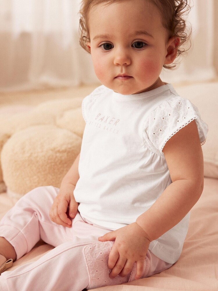 Baker by Ted Baker Frilled T-Shirt and Cargo Trouser Set - Image 2 of 8