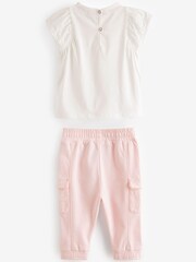 Baker by Ted Baker Frilled T-Shirt and Cargo Trouser Set - Image 6 of 8