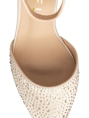 Ravel Gold Satin & Diamante Court Shoes - Image 4 of 4