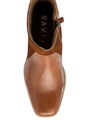 Ravel Teak Brown Suede & Leather Ankle Boots - Image 4 of 4