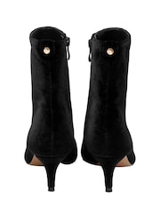 Negro - Botines de tacón de aguja de terciopelo de Ravel - Imagen 3 de 4