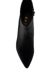 Negro - Botines de tacón de aguja de terciopelo de Ravel - Imagen 4 de 4