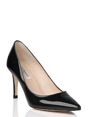 LK Bennett Floret Patent Leather Pointed Toe Courts - Image 2 of 5
