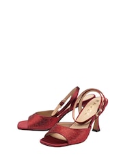 Ravel Red Satin & Diamante Heeled Sandals - Image 2 of 4