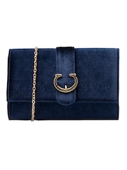 Ravel Blue Clutch Bag with Chain - Image 1 of 4