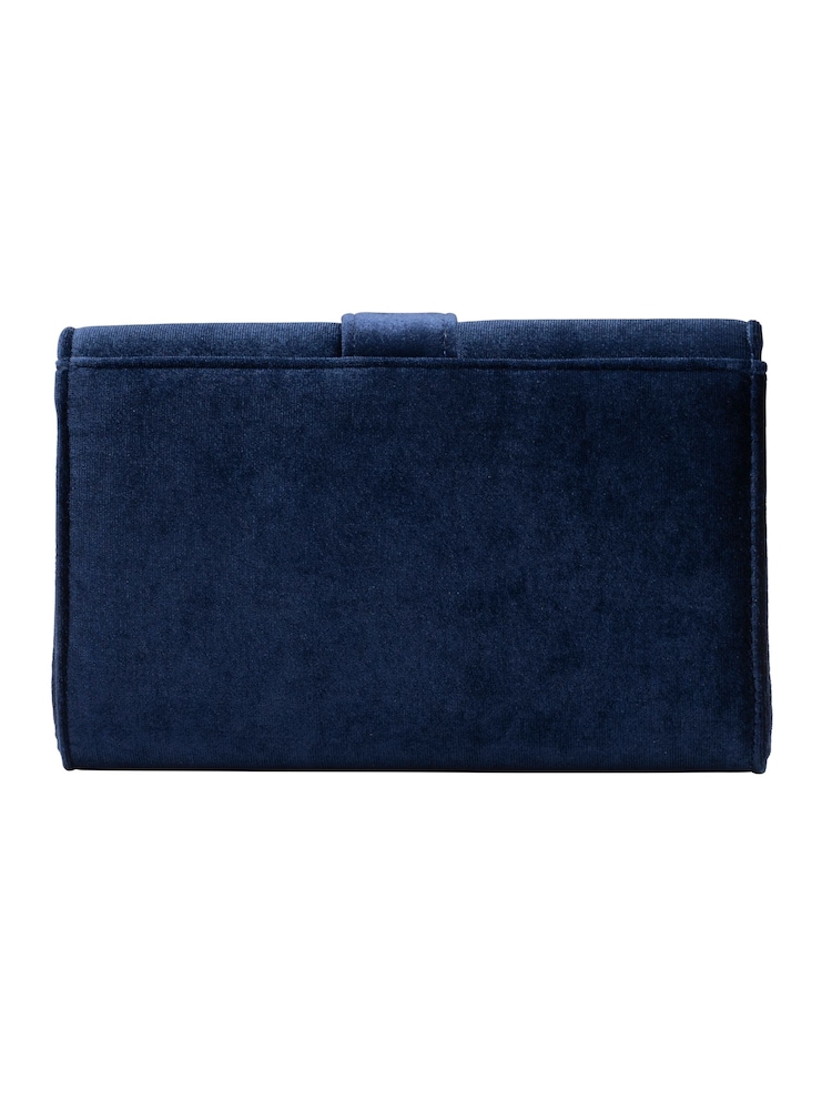 Ravel Blue Clutch Bag with Chain - Image 2 of 4 Ravel Blue Clutch Bag with Chain - Image 2 of 4