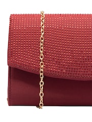 Ravel Red Clutch Bag with Chain - Image 3 of 4