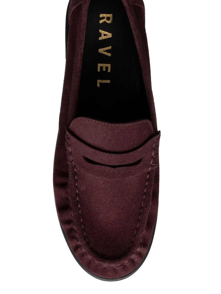 Ravel Red Suede Loafers - Image 4 of 4 Ravel Red Suede Loafers - Image 4 of 4