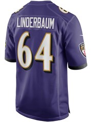 Nike Purple NFL Baltimore Ravens Home Game Jersey - Purple - Tyler Linderbaum - Image 3 of 3