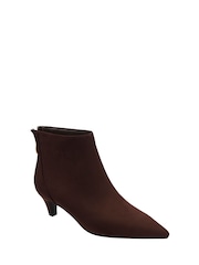 بني - Ravel Microfibre Pointed-Toe Ankle Boots - صورة 1 من 4