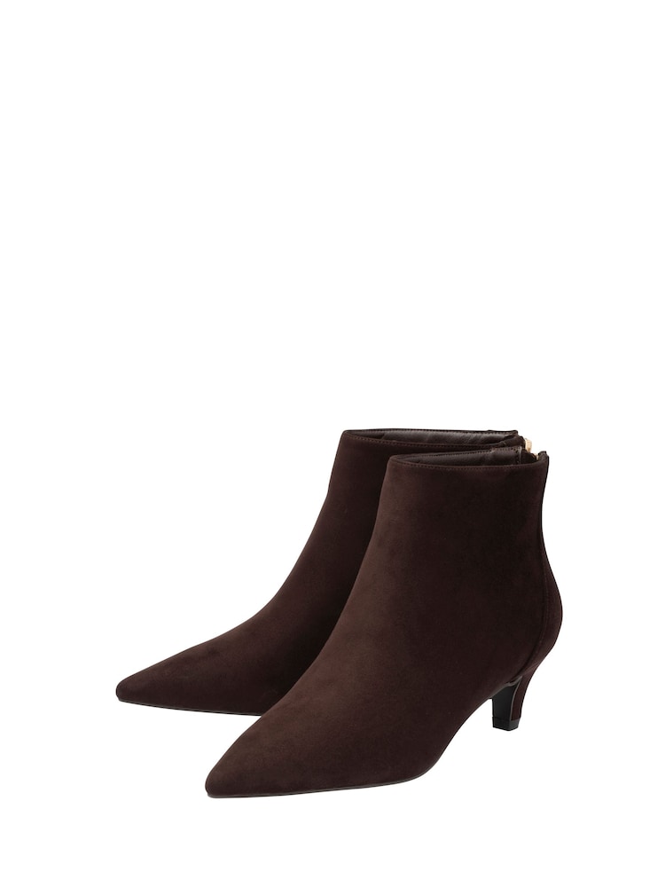 بني - Ravel Microfibre Pointed-Toe Ankle Boots - صورة 2 من 4