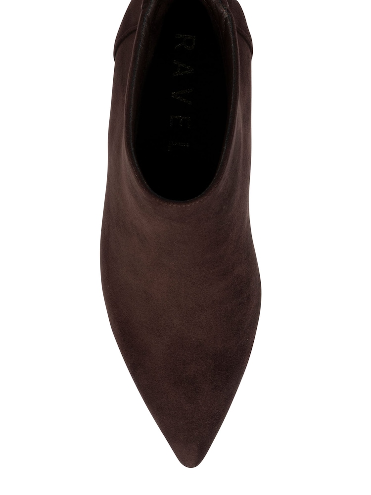 بني - Ravel Microfibre Pointed-Toe Ankle Boots - صورة 4 من 4