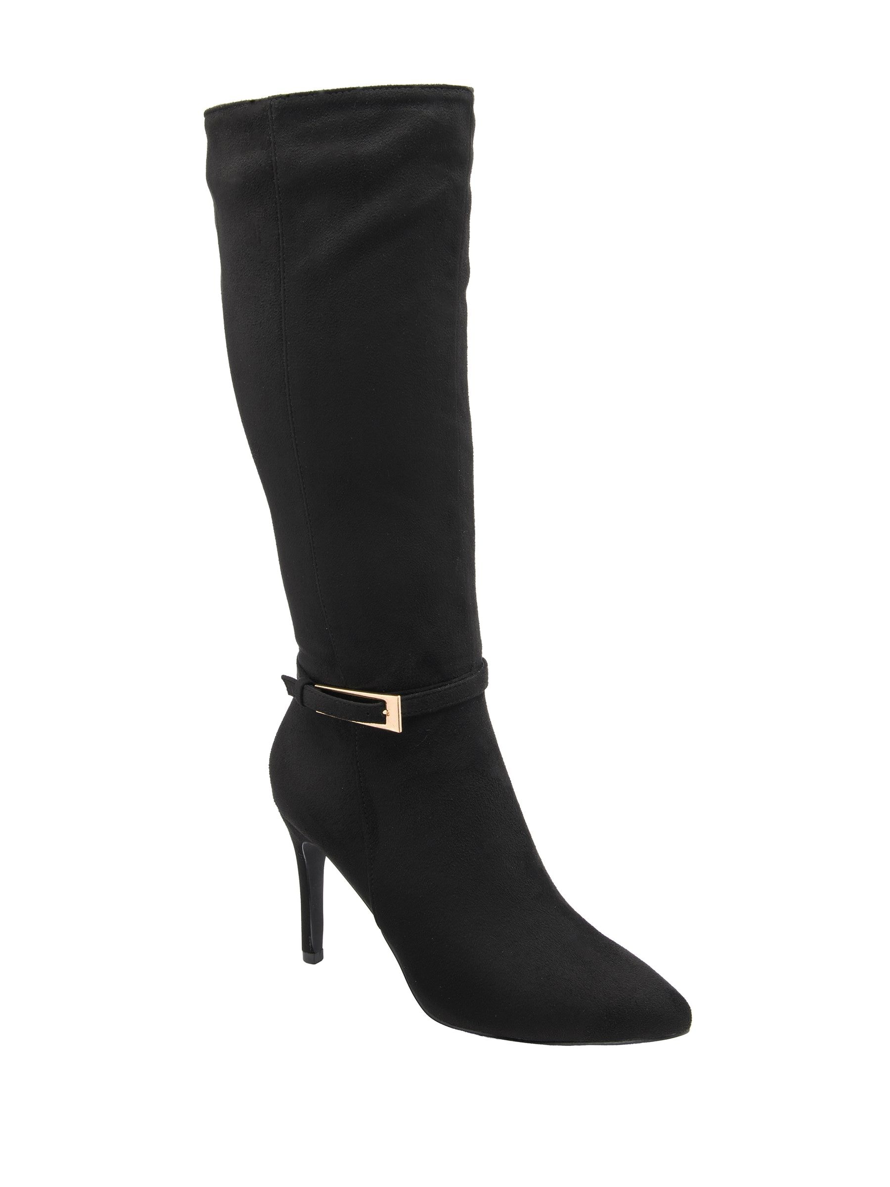 Ravel Women's Black Stiletto-Heel Knee-High Boots - Image 1