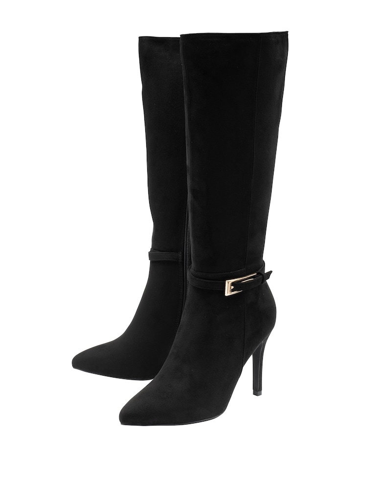 Ravel Black Stiletto-Heel Knee-High Boots - Image 2 of 4 Ravel Black Stiletto-Heel Knee-High Boots - Image 2 of 4