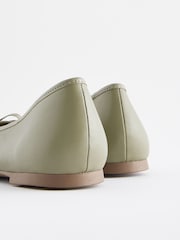 Green Forever Comfort® Round Toe Leather Ballerina Shoes - Image 4 of 5