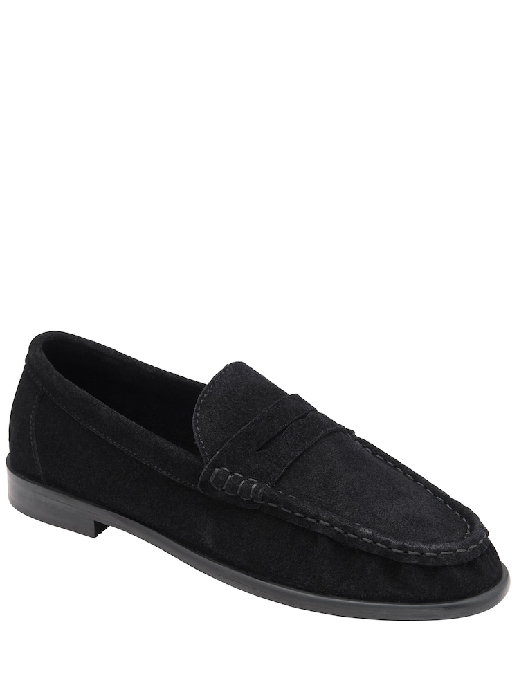 Ravel Black Suede Loafers - Image 1 of 4