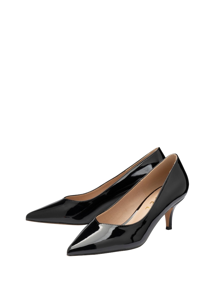 Ravel Black Patent Kitten-Heel Court Shoes - Image 2 of 4 Ravel Black Patent Kitten-Heel Court Shoes - Image 2 of 4