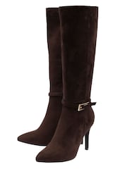 Ravel Brown Stiletto-Heel Knee-High Boots - Image 2 of 4