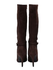 Ravel Brown Stiletto-Heel Knee-High Boots - Image 3 of 4