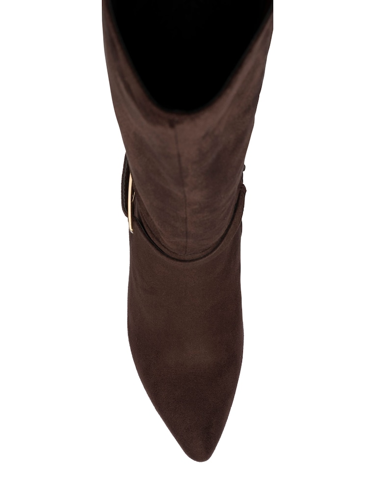 Ravel Brown Stiletto-Heel Knee-High Boots - Image 4 of 4 Ravel Brown Stiletto-Heel Knee-High Boots - Image 4 of 4