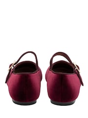 Ravel Red Velvet Flat Shoes - Image 3 of 4