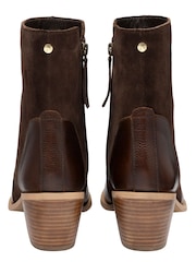 Ravel Brown Suede & Leather Ankle Boots - Image 3 of 4