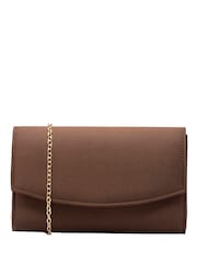 Ravel Brown Clutch Bag with Chain - Image 1 of 4