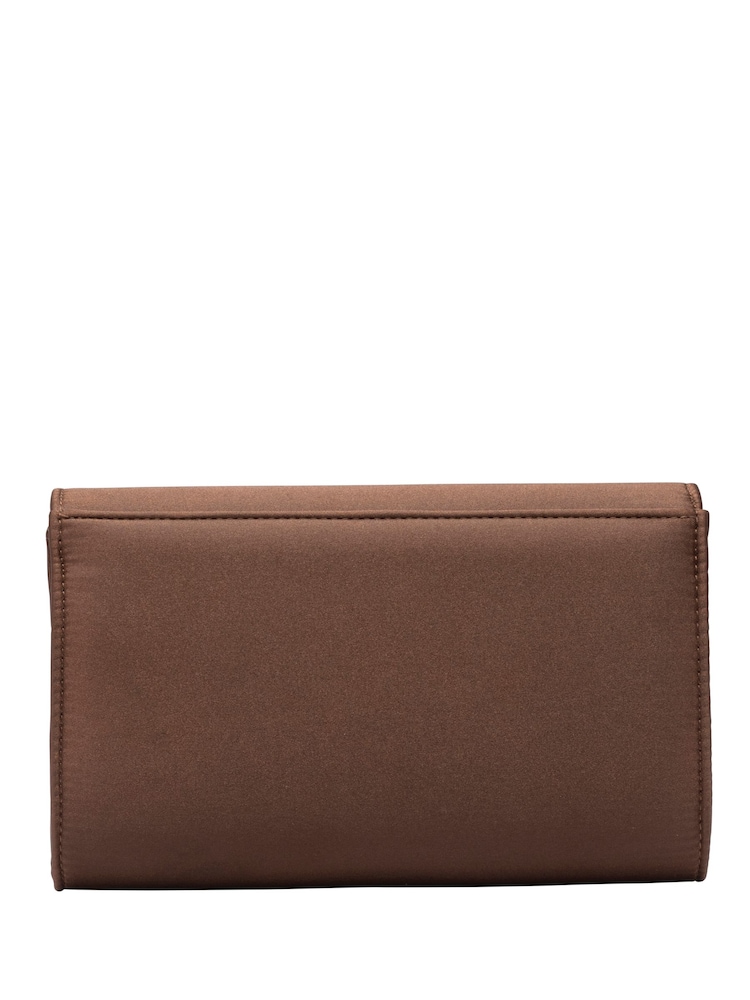 Ravel Brown Clutch Bag with Chain - Image 2 of 4 Ravel Brown Clutch Bag with Chain - Image 2 of 4