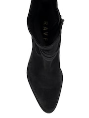 Ravel Black Suede Heeled Ankle Boots - Image 4 of 4
