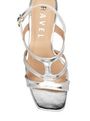 Ravel Silver Strappy Heeled Sandals - Image 4 of 4